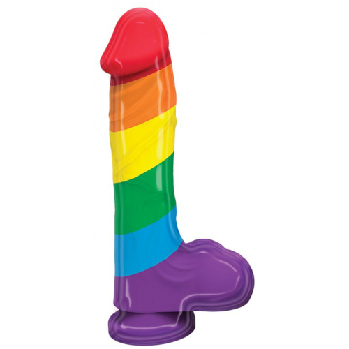 Pumped Rainbow Silicone Dildo