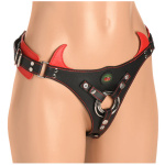 Horny Devil Strap-on Harness Red