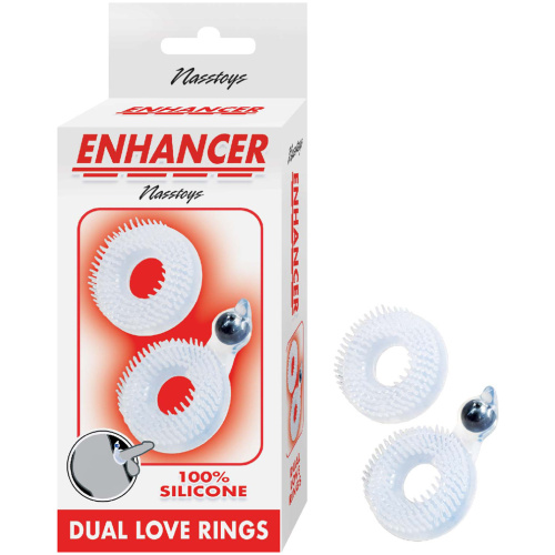 Enhancer Dual Love Rings - Clear