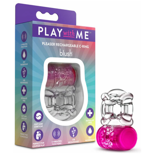 Play With Me Pleaser Rechargeable C-Ring Pink