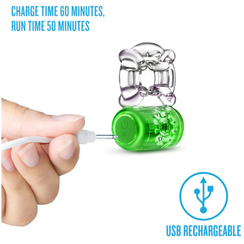 Play With Me Pleaser Rechargeable C-Ring Neon-Green
