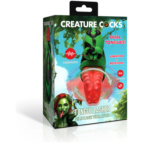 Tongue Lasher Silicone Vibrator - Green