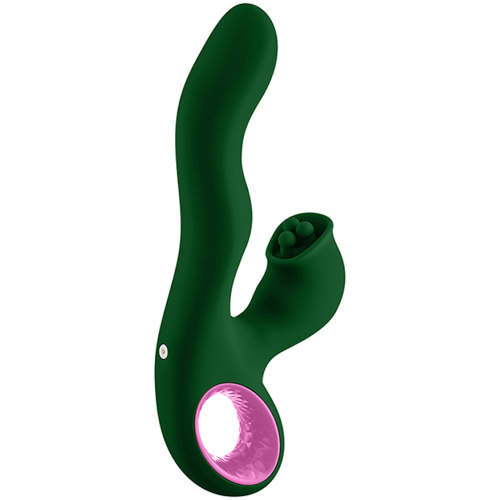Pallina Triple-Action Rabbit Vibrator - Green