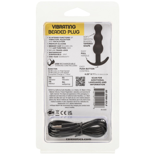Boundless Vibrating Beaded Plug - Black