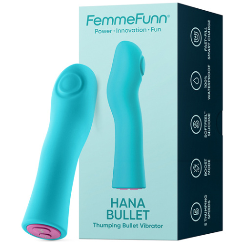 Hana Bullet Thumping Vibrator - Turquoise