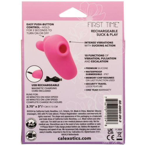 First Time Rechargeable Suck and Play - Pink
