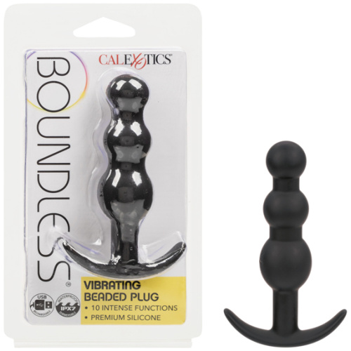 Boundless Vibrating Beaded Plug - Black