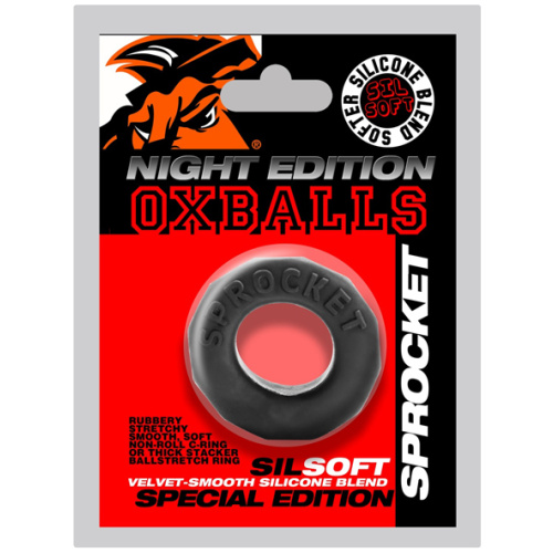 Sprocket Comfort No-Roll Cockring - Black