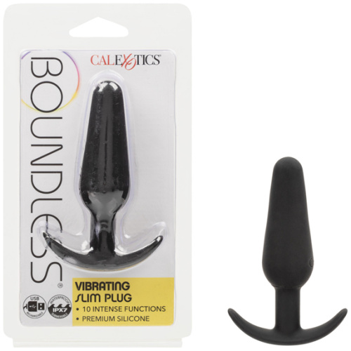 Boundless Vibrating Slim Plug - Black