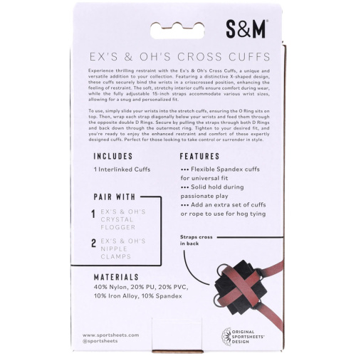 eX's and Oh's Cross Cuffs