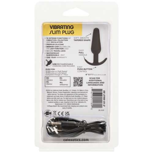 Boundless Vibrating Slim Plug - Black