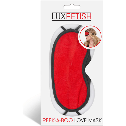 Peek-a-Boo Love Mask - Red