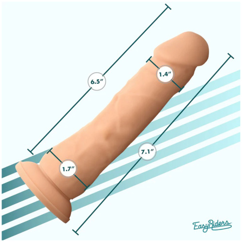 Easy Riders 7" Silicone Dildo - Light