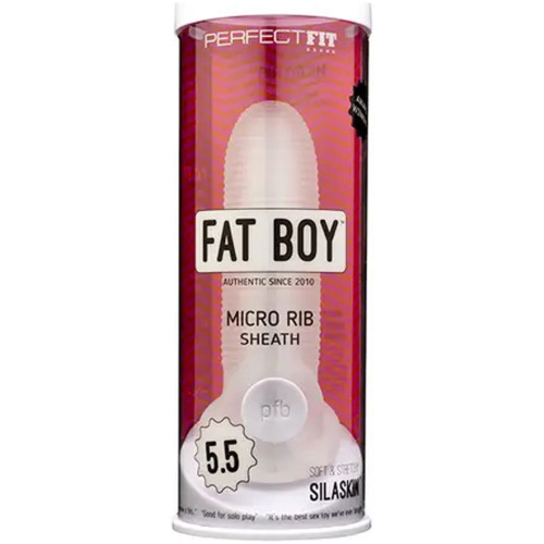 Fat Boy Micro Ribbed Sheath 5.5" - Clear