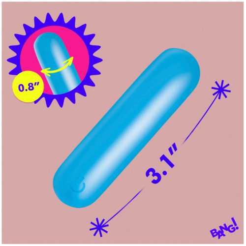 Flexible Silicone Bullet - Blue