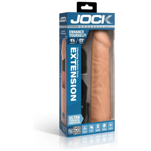 Jock Vibrating Penis Extension with Remote - Light