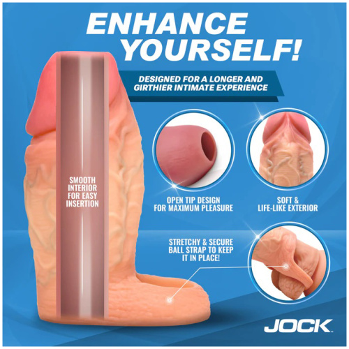 Jock Silicone Penis Extension Sleeve - Light