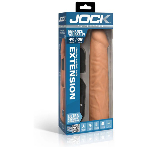Jock Vibrating Penis Extension with Remote - Medium