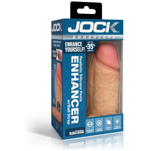 Jock Silicone Penis Extension Sleeve - Light
