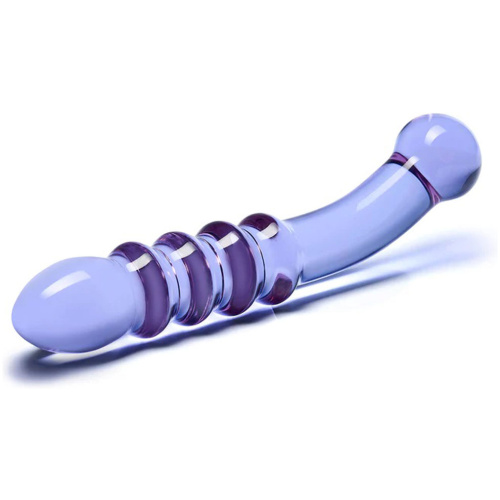 Purple Rain Ribbed Dildo