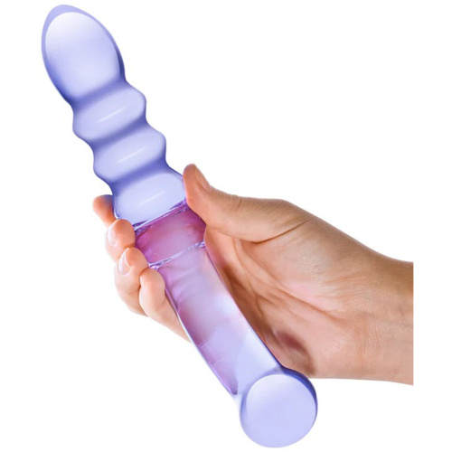 Purple Rain Ribbed Dildo