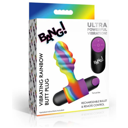 Vibrating Rainbow Butt Plug