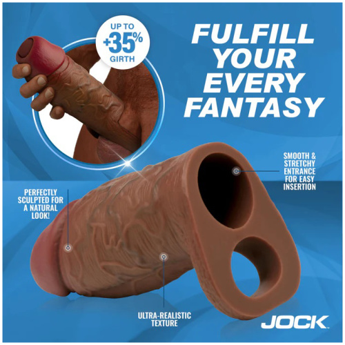 Jock Silicone Penis Extension Sleeve - Dark