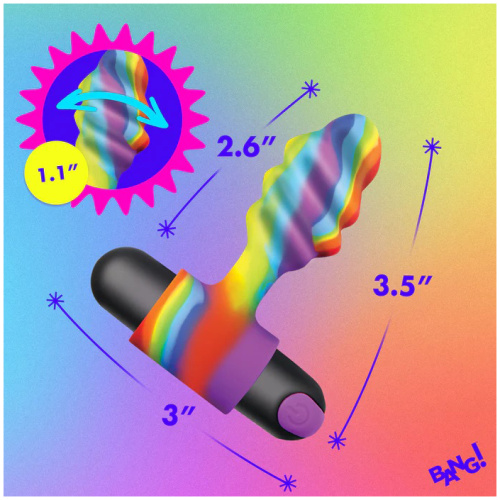 Vibrating Rainbow Butt Plug