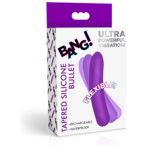 Tapered Flexible Silicone Bullet - Purple