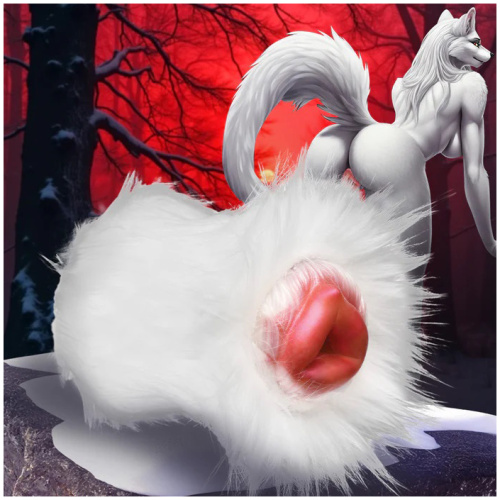 Snow She-Wolf Silicone Stroker - White