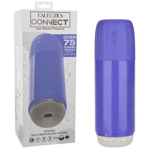 Calexotics Connect Stroker with Vibration and Suction - Purple