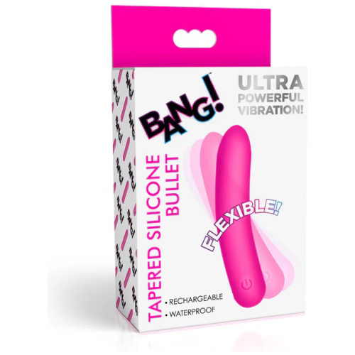 Tapered Flexible Silicone Bullet - Pink