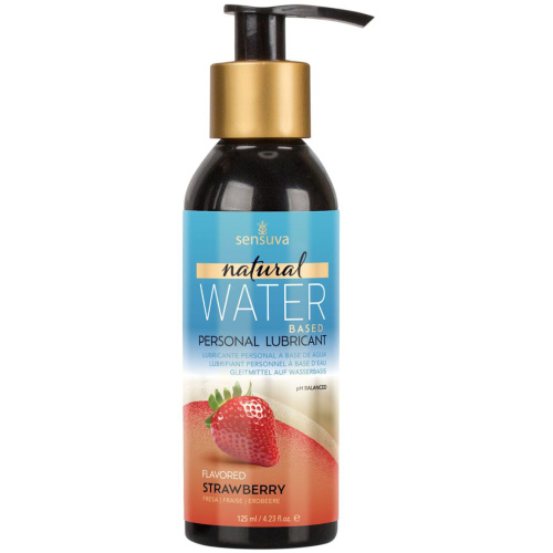 Natural Water-Based Personal Lubricant - Strawberry 4 Fl. Oz. (125ml) Bottle