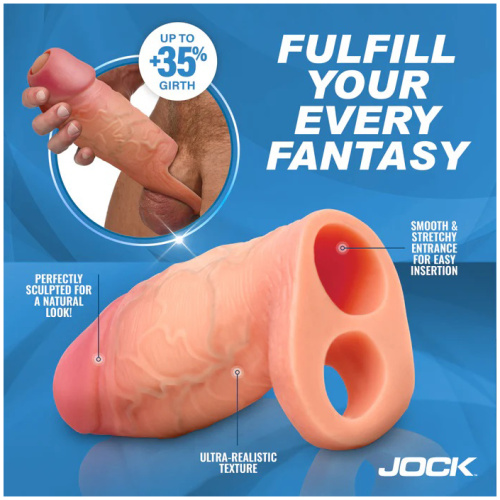 Jock Silicone Penis Extension Sleeve - Light