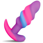 Unicorn Swirl Silicone Butt Plug - Small