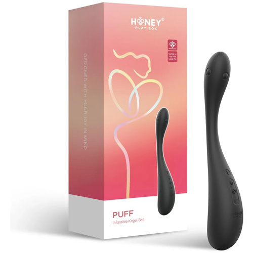 Puff - App Control Inflatable Kegel Ball - Black