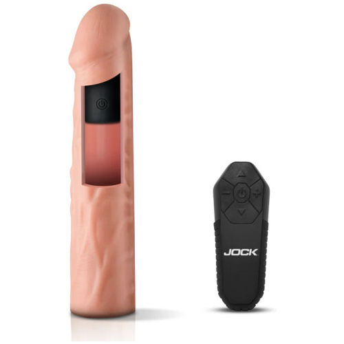 Jock Vibrating Penis Extension with Remote - Light