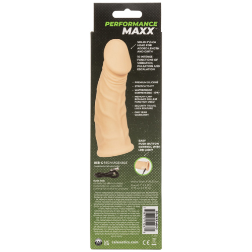 Performance Maxx Rechargeable Vibrating Extension 7" - Ivory