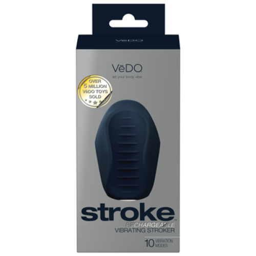 Stroke Rechargeable Vibrating Stroker - Black