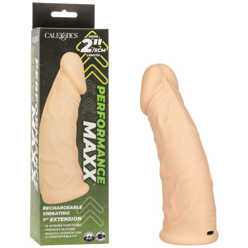 Performance Maxx Rechargeable Vibrating Extension 7" - Ivory