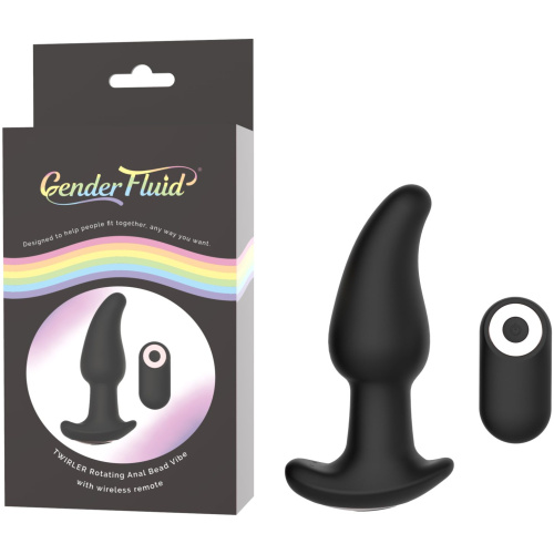 Gender Fluid Twirler Anal Vibe - Black