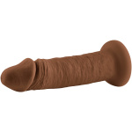 6 Inch Girthy Vibrating Dong - Dark