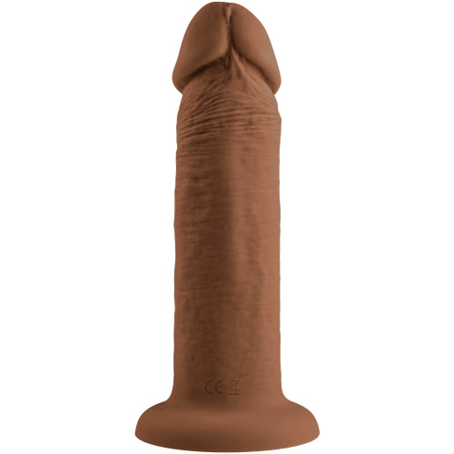 6 Inch Girthy Vibrating Dong - Dark