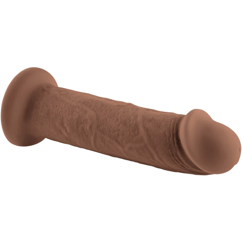 7 Inch Girthy Vibrating Dong - Dark