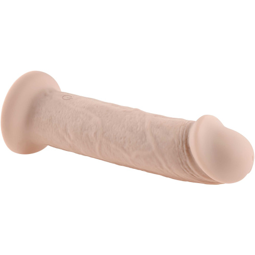 7 Inch Girthy Vibrating Dong - Light