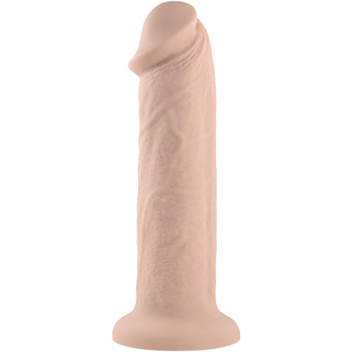 7 Inch Girthy Vibrating Dong - Light