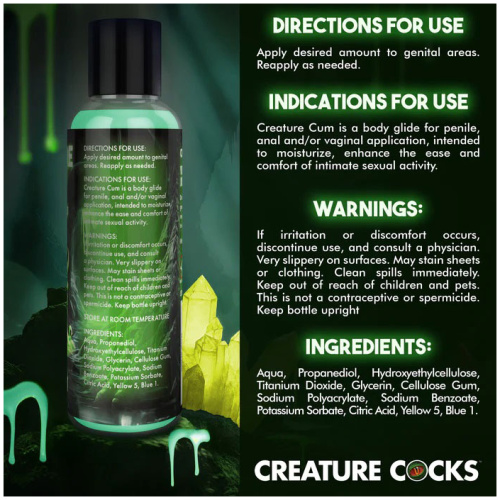 Creature Cum Green Water-Based Lubricant 4oz
