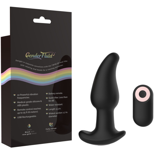 Gender Fluid Twirler Anal Vibe - Black