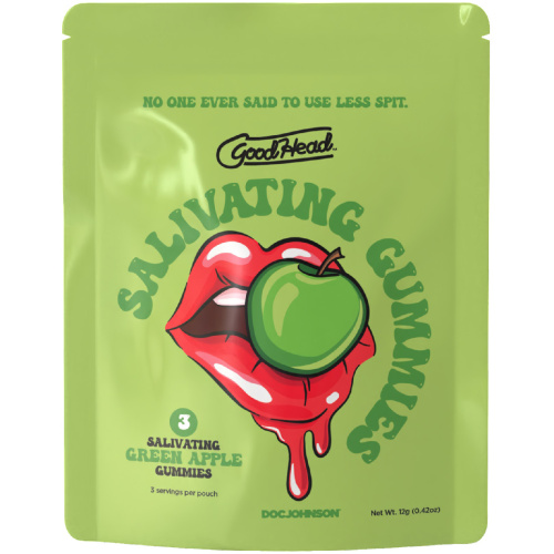 Goodhead - Salivating Gummies 24 Pk Display (3 Pcs Per Pouch) - Green Apple