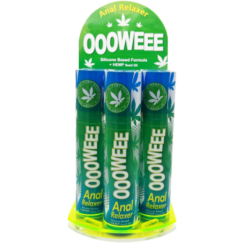 Oooweee Anal Relaxer Silicone Lubricant Hemp - Six Bottle - Display
